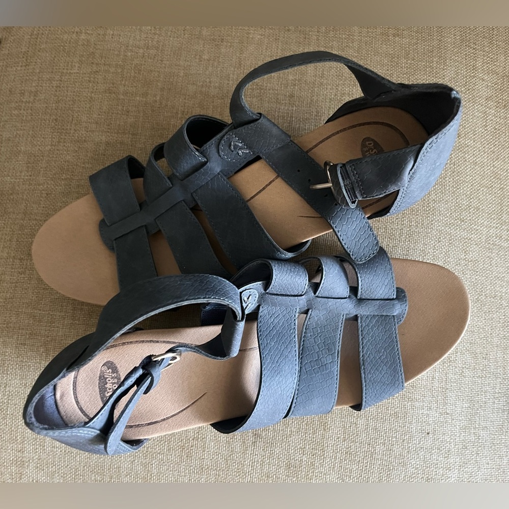 Brand new (never worn) Dr Scholl’s blue wedge sandals - Picture 2 of 3